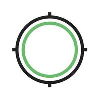 Location Access Line Green and Black Icon vector