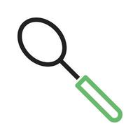 Spoon Line Green and Black Icon vector