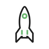 Launch Line Green and Black Icon vector