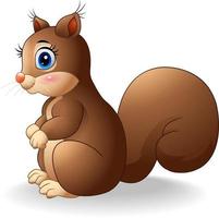 Cartoon cute squirrel vector