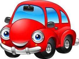 Cartoon police car character vector