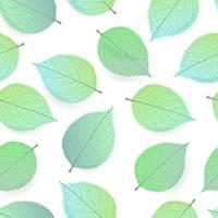 Background seamless pattern of green leaves vector