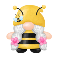 gnomos miel abeja acuarela clipart png