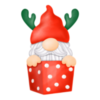 gnomes noël clipart aquarelle, joyeux noël gnomes png