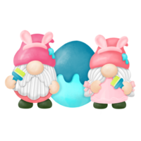 gnomos pascua acuarela clipart png