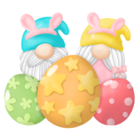 clipart dell'acquerello di pasqua degli gnomi png