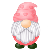 acuarela gnomos clipart de san valentín, pintura digital png