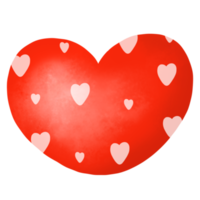 clipart saint valentin aquarelle, amour coeur, peinture numérique png