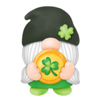 aquarell st. Patricks Day Gnome Clipart, digitale Malerei png