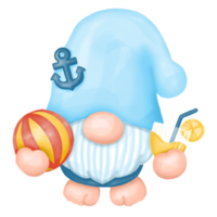 clipart di gnomi estivi, gnomi da spiaggia png