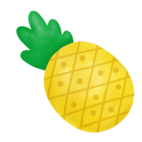 Summer pineapple Watercolor Clipart, Beach png