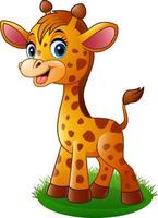 Cartoon baby giraffe vector