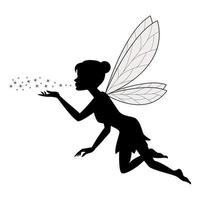 Cute fairy flying vector