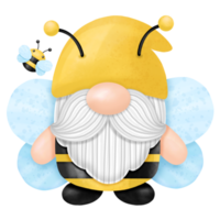 Gnomes Honey Bee watercolor Clipart png