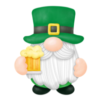 aquarelle st. patrick's day gnomes clipart, peinture numérique png