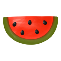 sommar vattenmelon akvarell clipart, strand png