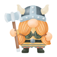 gnomos viking clipart de aquarela png