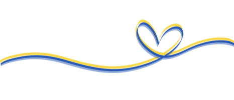 icône du drapeau de l'ukraine en forme de coeur. sauver le concept de l'ukraine. priez pour l'Ukraine. png