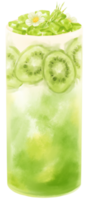 bebida de frutas de verano acuarela png