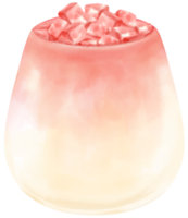 strawberry summer drink watercolor png