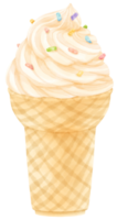 acuarela de helado de vainilla png