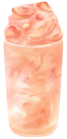aquarela de bebida de verão de pêssego png
