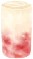 aquarela de bebida de verão de morango png