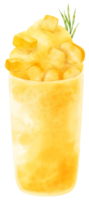 mango smoothie summer drink watercolor