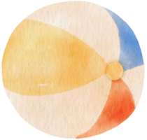 beach ball watercolor illustration png