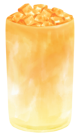 bebida de frutas de verano acuarela png