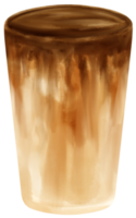 aquarela de bebida de chocolate png