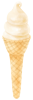 acuarela de helado de vainilla png