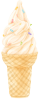 acquerello di gelato alla vaniglia png