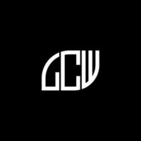 LCW letter logo design on black background. LCW creative initials letter logo concept. LCW letter design. vector