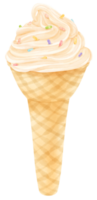 acuarela de helado de vainilla png