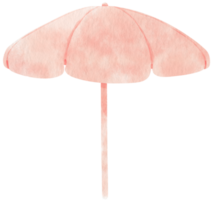 roze strandparaplu aquarel illustratie png