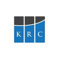 diseño de logotipo de letra krc sobre fondo blanco. concepto de logotipo de letra de iniciales creativas krc. diseño de letras krc. vector