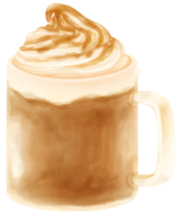 latte macchiato kaffeegetränk aquarell png