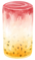 aquarelle de boisson aux fruits d'été png