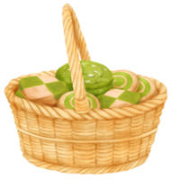 watercolor basket of cookies png