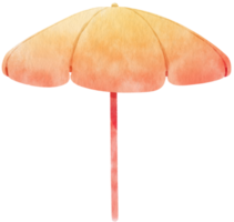 ilustração em aquarela de guarda-chuva de praia png