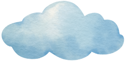 Cloud Watercolor hand-painted png