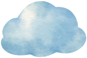 nuage aquarelle peinte à la main png