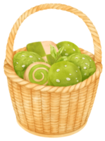 panier de biscuits aquarelle png