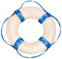 rettungsring wassersicherheit in aquarell für sommer dekoratives element png