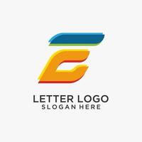 Letter E modern logo design vector