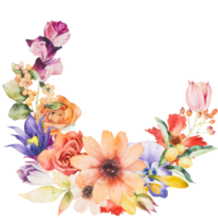 watercolor flower bouquet png