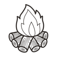 Camping line art png