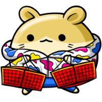 Cute Hamster Shopper Cartoon Art png