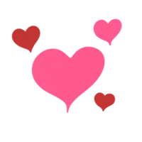 A lovely pink-red heart png